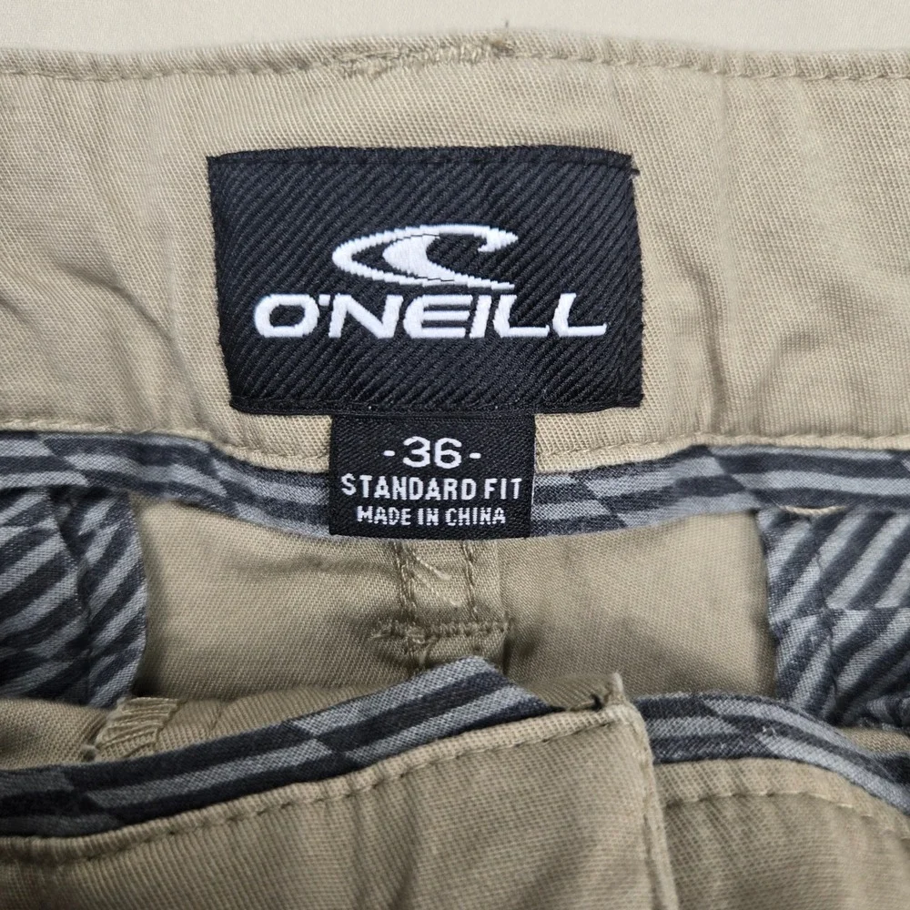 ONeill Mens Standard Fit Chino Shorts Khaki Tan Size 36 Casual‎ Beachwear